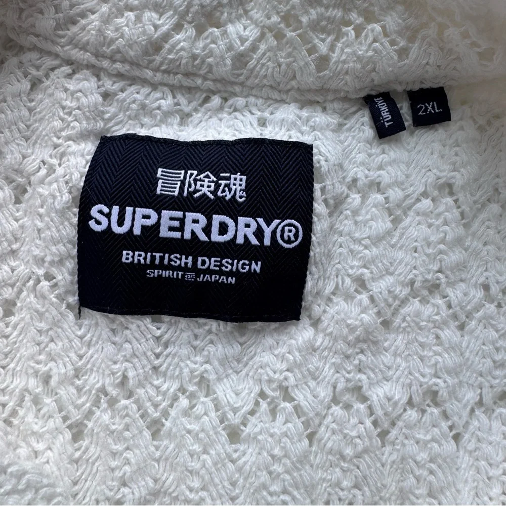 Superdry Men’s Superdry Knitted texture shirt in ecru crochet - Picture 9 of 9